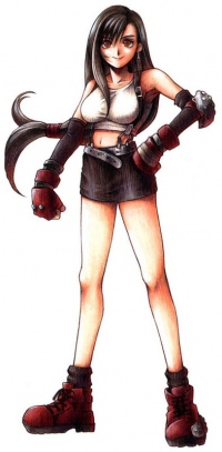 Elle est jeune, elle est belle et elle a une énorme paire de... gants (à quoi vous pensiez, bande d'obsédés ?). Voici Tifa, la patronne du 7e Ciel.